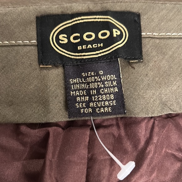 SCOOP women’s brown pleat front cropped plaid cuffed trousers. Size 0. - Picture 11 of 12